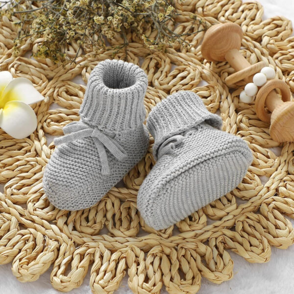 688ad6e1ecfb16ce6fa2a2899a82cf17c13589a36dd58a52fac8f.jpg Hadetoto Baby Booties Newborn First Walkers Cozy Shoes Warm Knit Soft Booties for Toddler Infant Boy Girl