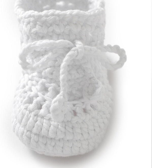 Hadetoto Baby Booties Hand Crochet Knit Cotton Bootie Soft Cozy Warm Socks Shoes Newborn First Walkers for Infant Boy Girl