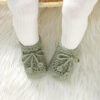Hadetoto Baby Booties Hand Crochet Knit Cotton Bootie Soft Cozy Warm Socks Shoes Newborn First Walkers for Infant Boy Girl