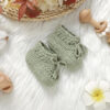 Hadetoto Baby Booties Hand Crochet Knit Cotton Bootie Soft Cozy Warm Socks Shoes Newborn First Walkers for Infant Boy Girl