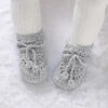 Hadetoto Baby Booties Hand Crochet Knit Cotton Bootie Soft Cozy Warm Socks Shoes Newborn First Walkers for Infant Boy Girl
