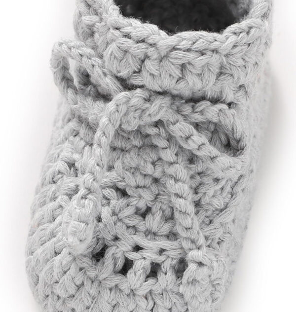 Hadetoto Baby Booties Hand Crochet Knit Cotton Bootie Soft Cozy Warm Socks Shoes Newborn First Walkers for Infant Boy Girl