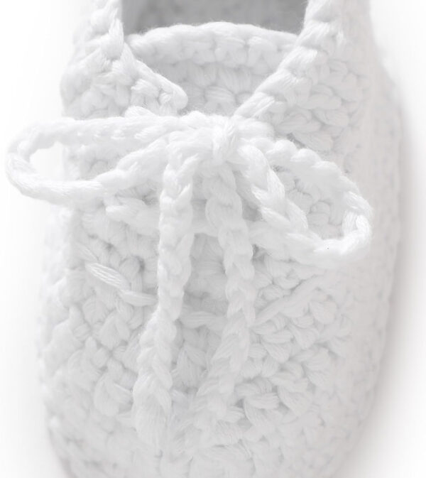 Hadetoto Baby Booties Newborn Cotton Knit Shoes Hand Crochet Soft First Walking Cozy Sneaker for Infant Boys Girls