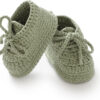 Hadetoto Baby Booties Newborn Cotton Knit Shoes Hand Crochet Soft First Walking Cozy Sneaker for Infant Boys Girls