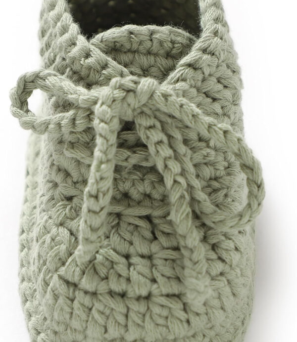 Hadetoto Baby Booties Newborn Cotton Knit Shoes Hand Crochet Soft First Walking Cozy Sneaker for Infant Boys Girls