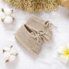 Hadetoto Baby Booties Newborn Cotton Knit Shoes Hand Crochet Soft First Walking Cozy Sneaker for Infant Boys Girls