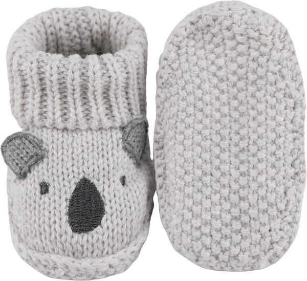Newborn Knit Booties Soft Baby Sock Boots for Infant Boys Girls First Walkers 2 Pairs, 0-3 Months