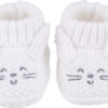 Newborn Knit Booties Soft Baby Sock Boots for Infant Boys Girls First Walkers 2 Pairs, 0-3 Months