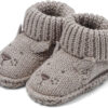 Newborn Knit Booties Soft Baby Sock Boots for Infant Boys Girls First Walkers 2 Pairs, 0-3 Months