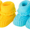 Baby Booties, Newborn Walking Shoes, Infant Hand Crochet Knit Cotton Sock Booties, Soft Cozy Socks Slippers, Indoor House Shoes for Baby, 2 Pairs