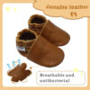 Mejale Baby Infant Toddler Shoes Slip-on Soft Sole Leather Moccasins Pre-Walkers