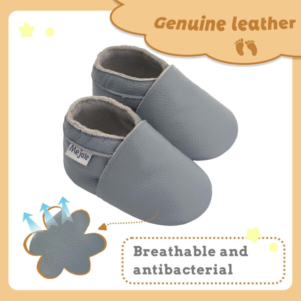 Mejale Baby Infant Toddler Shoes Slip-on Soft Sole Leather Moccasins Pre-Walkers