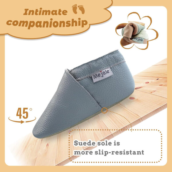 Mejale Baby Infant Toddler Shoes Slip-on Soft Sole Leather Moccasins Pre-Walkers