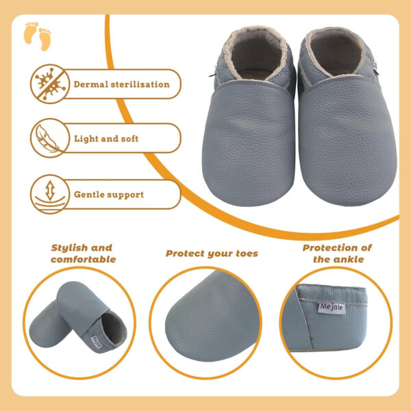 Mejale Baby Infant Toddler Shoes Slip-on Soft Sole Leather Moccasins Pre-Walkers