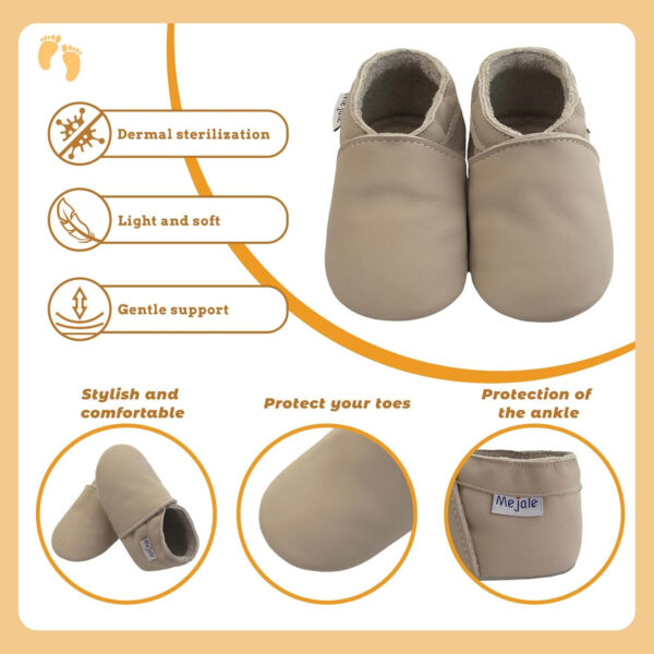 Mejale Baby Infant Toddler Shoes Slip-on Soft Sole Leather Moccasins Pre-Walkers