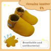 Mejale Baby Infant Toddler Shoes Slip-on Soft Sole Leather Moccasins Pre-Walkers