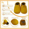 Mejale Baby Infant Toddler Shoes Slip-on Soft Sole Leather Moccasins Pre-Walkers