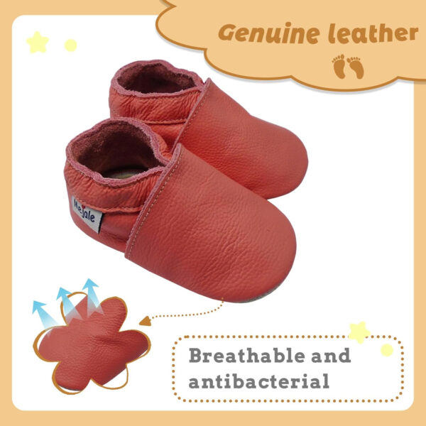 Mejale Baby Infant Toddler Shoes Slip-on Soft Sole Leather Moccasins Pre-Walkers