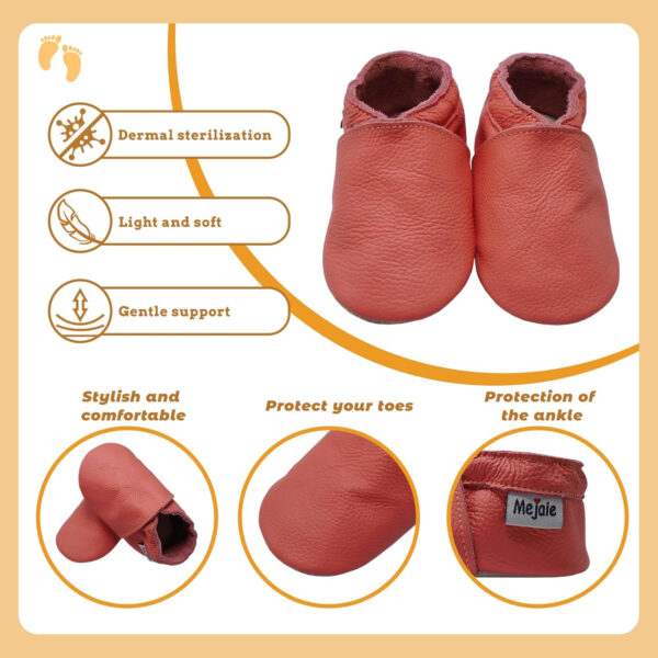 Mejale Baby Infant Toddler Shoes Slip-on Soft Sole Leather Moccasins Pre-Walkers