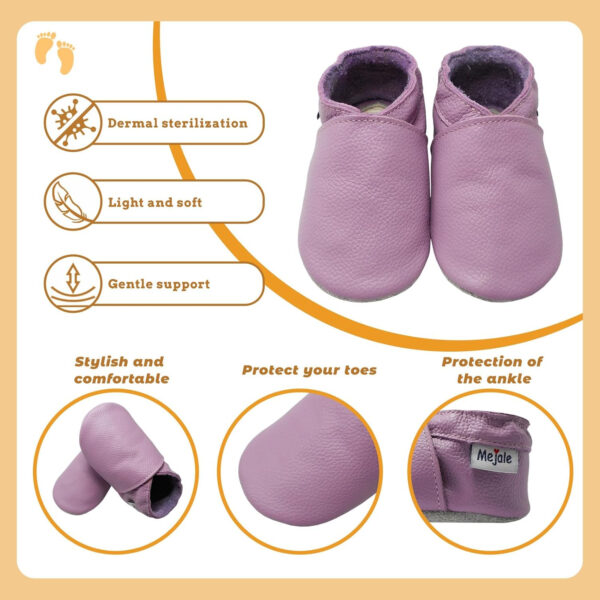 Mejale Baby Infant Toddler Shoes Slip-on Soft Sole Leather Moccasins Pre-Walkers
