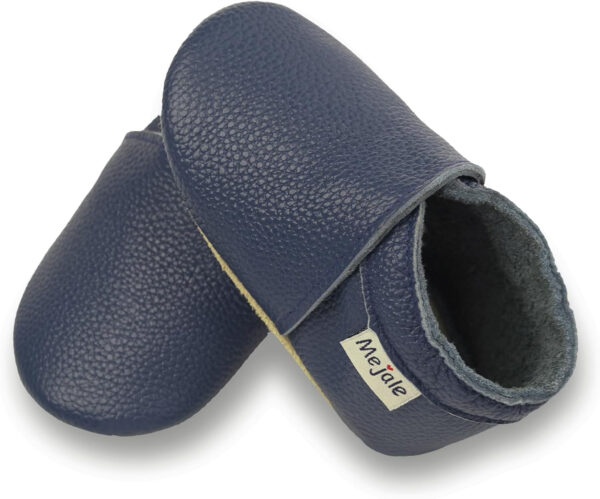 Mejale Baby Infant Toddler Shoes Slip-on Soft Sole Leather Moccasins Pre-Walkers