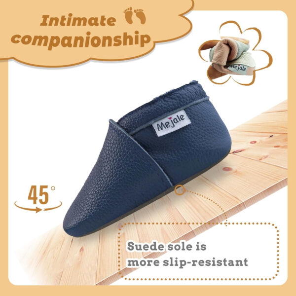 Mejale Baby Infant Toddler Shoes Slip-on Soft Sole Leather Moccasins Pre-Walkers