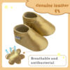 Mejale Baby Infant Toddler Shoes Slip-on Soft Sole Leather Moccasins Pre-Walkers