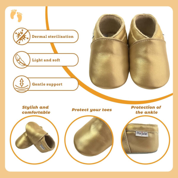 Mejale Baby Infant Toddler Shoes Slip-on Soft Sole Leather Moccasins Pre-Walkers