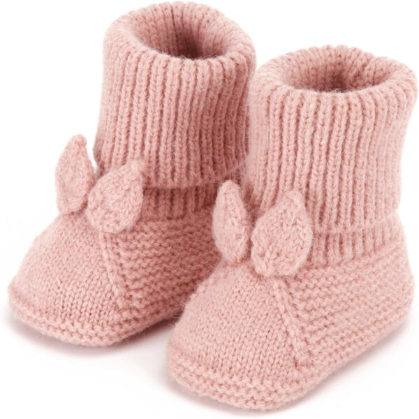 Baby Booties Newborn Babe First Walkers Knit Boots Warm Knit Crib Shoes Crochet Soft Infant Sock for Boy Girl