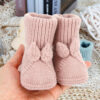 Baby Booties Newborn Babe First Walkers Knit Boots Warm Knit Crib Shoes Crochet Soft Infant Sock for Boy Girl