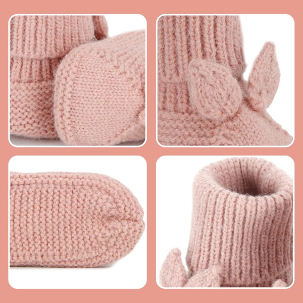 Baby Booties Newborn Babe First Walkers Knit Boots Warm Knit Crib Shoes Crochet Soft Infant Sock for Boy Girl