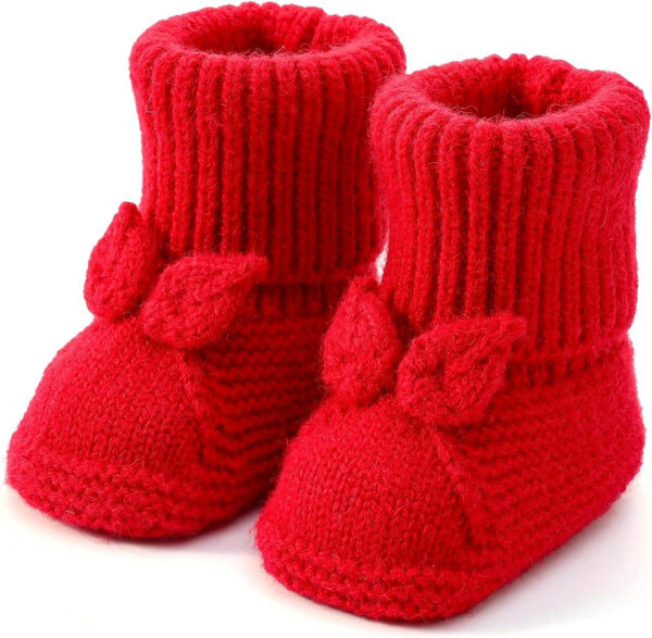 Baby Booties Newborn Babe First Walkers Knit Boots Warm Knit Crib Shoes Crochet Soft Infant Sock for Boy Girl