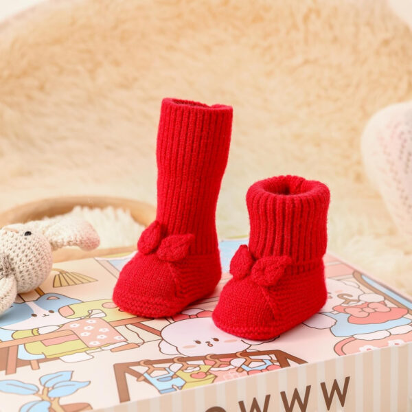 Baby Booties Newborn Babe First Walkers Knit Boots Warm Knit Crib Shoes Crochet Soft Infant Sock for Boy Girl