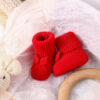 Baby Booties Newborn Babe First Walkers Knit Boots Warm Knit Crib Shoes Crochet Soft Infant Sock for Boy Girl
