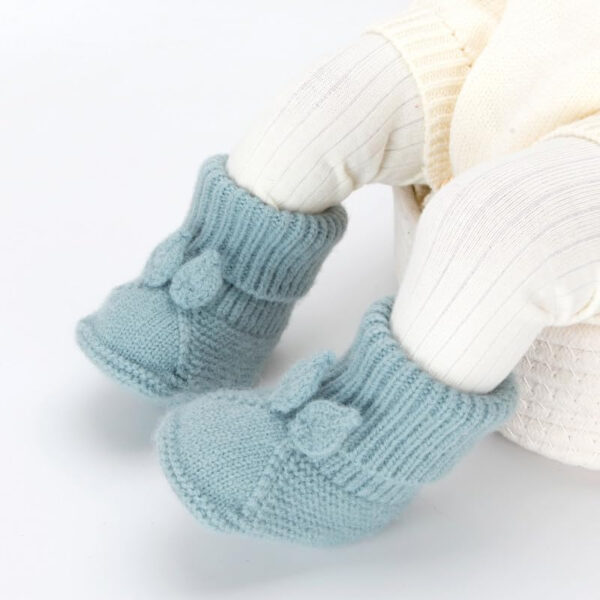 Baby Booties Newborn Babe First Walkers Knit Boots Warm Knit Crib Shoes Crochet Soft Infant Sock for Boy Girl
