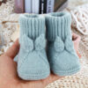 Baby Booties Newborn Babe First Walkers Knit Boots Warm Knit Crib Shoes Crochet Soft Infant Sock for Boy Girl