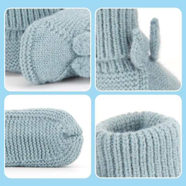 Baby Booties Newborn Babe First Walkers Knit Boots Warm Knit Crib Shoes Crochet Soft Infant Sock for Boy Girl