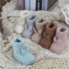 Baby Booties Newborn Babe First Walkers Knit Boots Warm Knit Crib Shoes Crochet Soft Infant Sock for Boy Girl