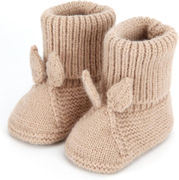 Baby Booties Newborn Babe First Walkers Knit Boots Warm Knit Crib Shoes Crochet Soft Infant Sock for Boy Girl