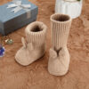 Baby Booties Newborn Babe First Walkers Knit Boots Warm Knit Crib Shoes Crochet Soft Infant Sock for Boy Girl