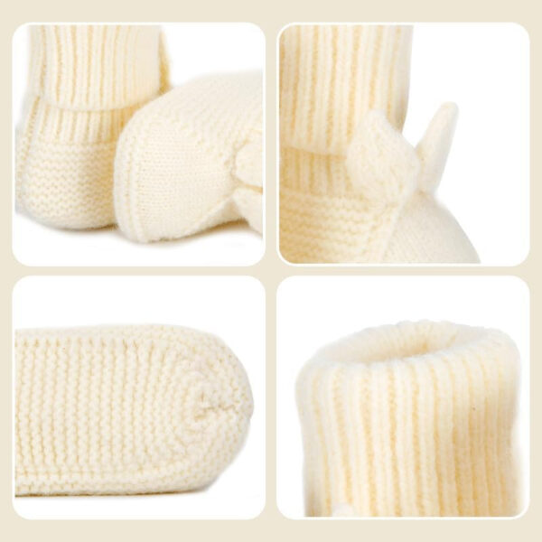Baby Booties Newborn Babe First Walkers Knit Boots Warm Knit Crib Shoes Crochet Soft Infant Sock for Boy Girl