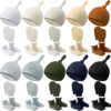 Toulite 10 Set Newborn Baby Socks Hat and Mittens Soft Ankle Sock Newborn Beanie Mitten for Boys Girls Infant