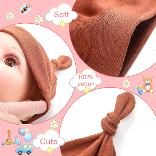 Toulite 10 Set Newborn Baby Socks Hat and Mittens Soft Ankle Sock Newborn Beanie Mitten for Boys Girls Infant