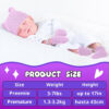 Cuffbow 4 Pcs Preemie Hats Mittens and Socks Set Preemie Mittens Warm Terry Socks for Baby