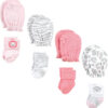 Hudson Baby baby-girls Socks and Mittens Set