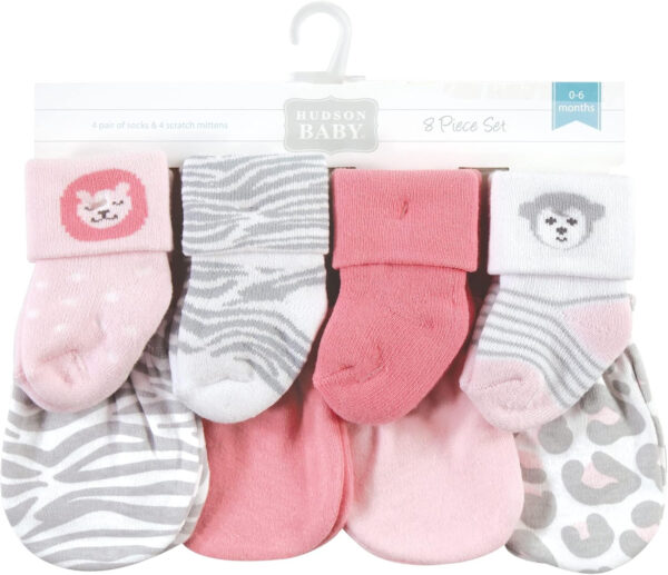 Hudson Baby baby-girls Socks and Mittens Set