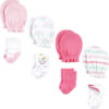 Hudson Baby baby-girls Socks and Mittens Set