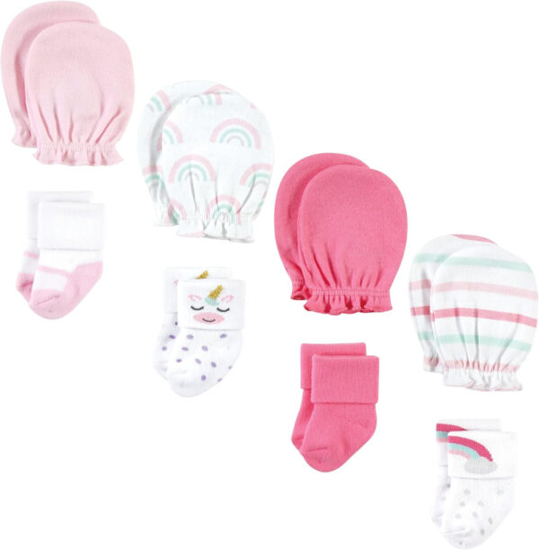 Hudson Baby baby-girls Socks and Mittens Set