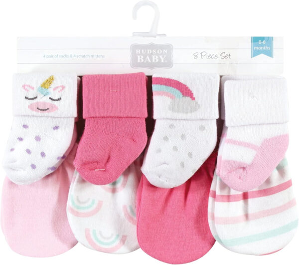 Hudson Baby baby-girls Socks and Mittens Set