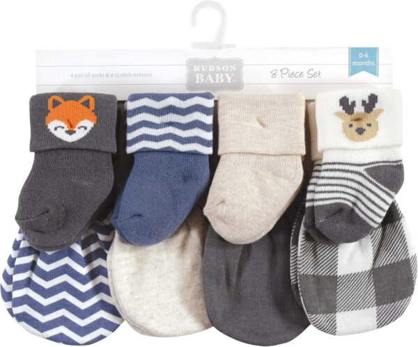 Hudson Baby baby-girls Socks and Mittens Set